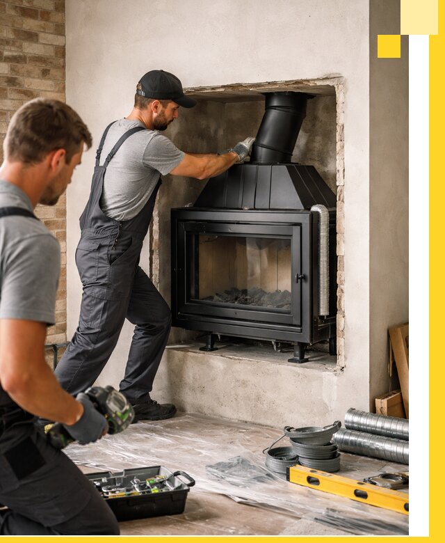 Установка каминных топок в Озёрске: монтаж, подключение