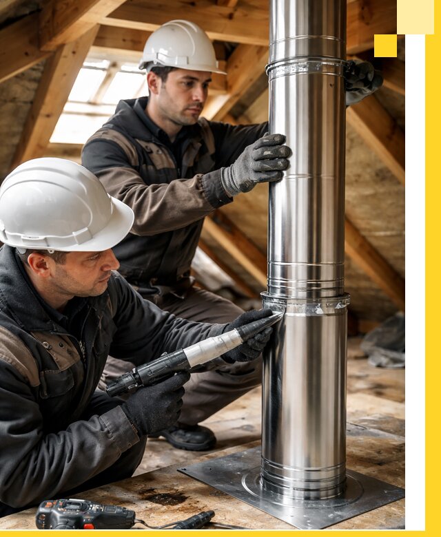 Монтаж дымоходов для каминов в Озёрске с гарантией качества