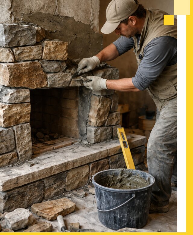 Изготовление и установка каменных каминов под ключ в Озёрске