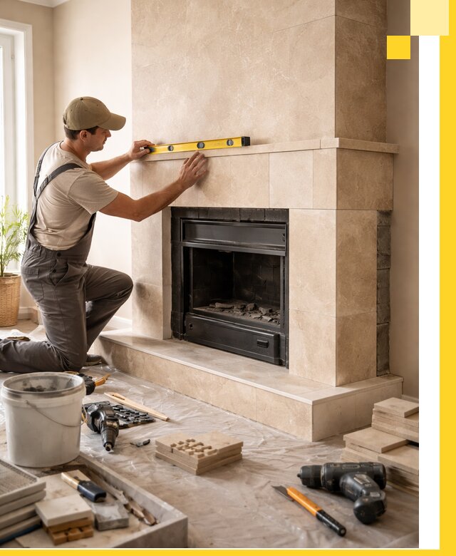 Установка и монтаж каминов в частном доме под ключ в Озёрске