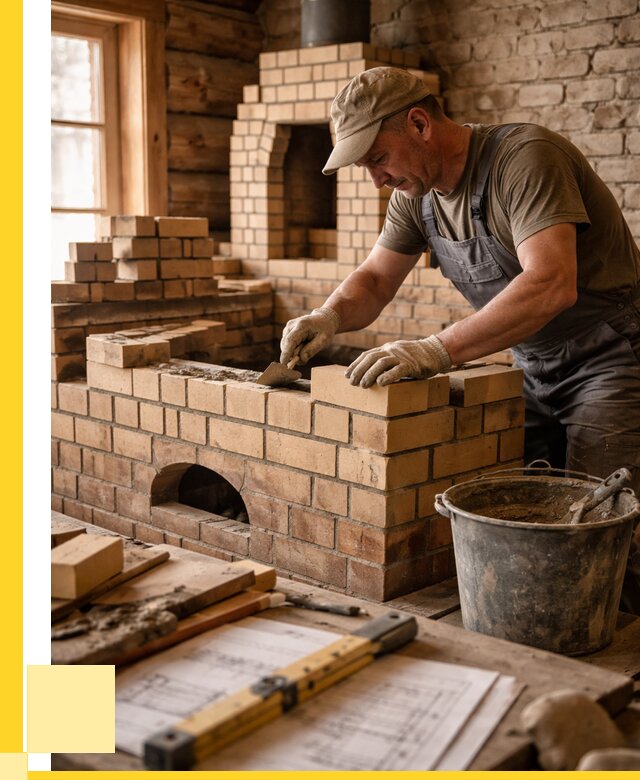 Кладка печей из кирпича в Озёрске цены от 30426 р. - ЭриданОзр