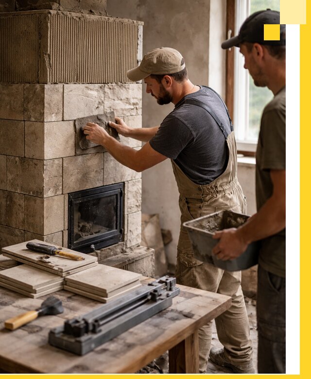 Профессиональная облицовка печей в Озёрске: керамика и камень