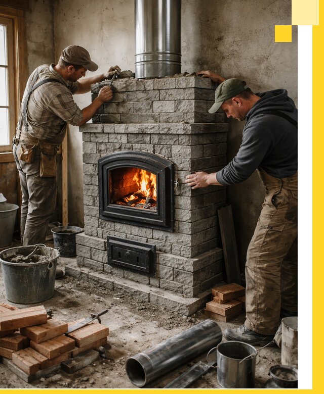 Производство, поставка и монтаж дровяных печей в Озёрске