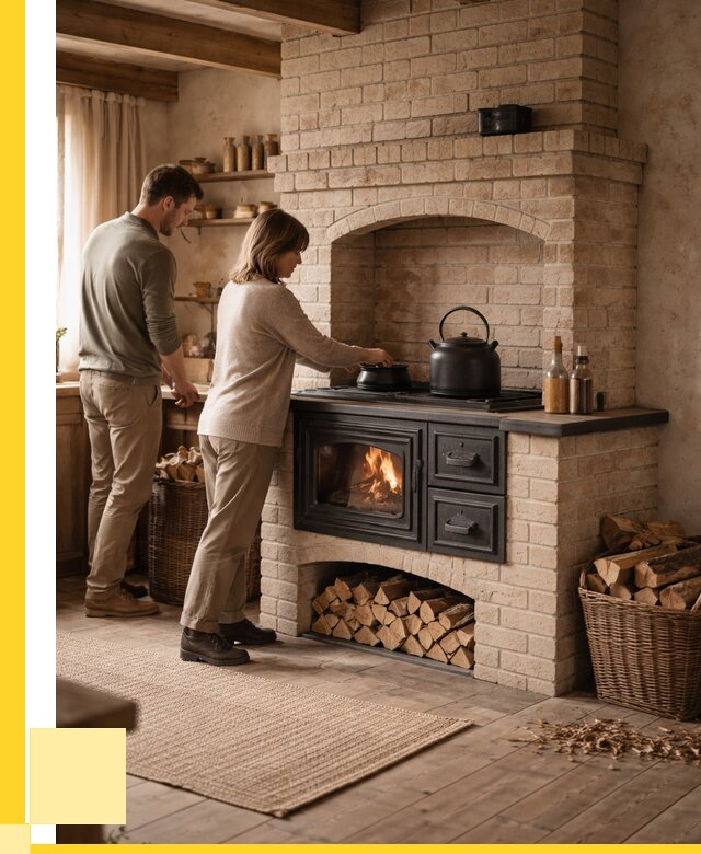 Печи с плитой в Озёрске от 45639 р. | ЭриданОзр — кирпичная печь