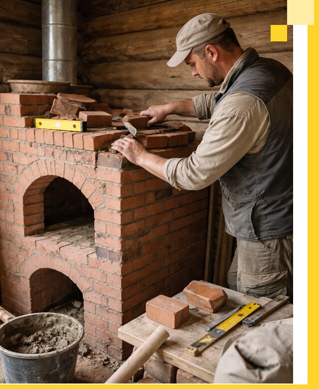 Изготовление и установка русских печей в Озёрске под ключ