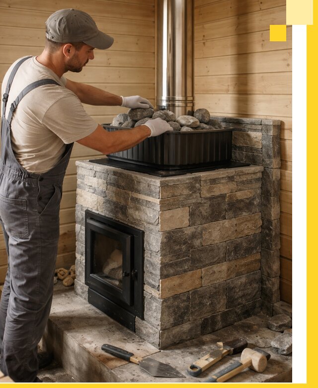 Печи для парной в Озёрске, производство, монтаж и обслуживание