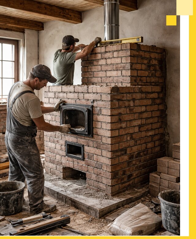 Печи для загородного дома под ключ в Озёрске — монтаж и сервис