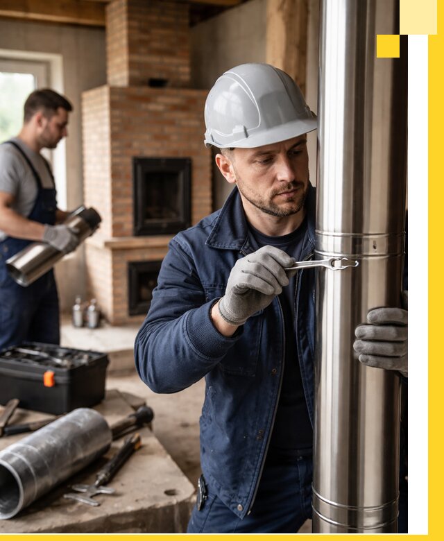 Профессиональный монтаж дымоходов для печей в Озёрске