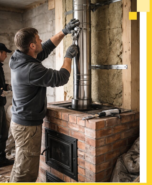 Изготовление и монтаж печей и дымоходов под ключ в Озёрске