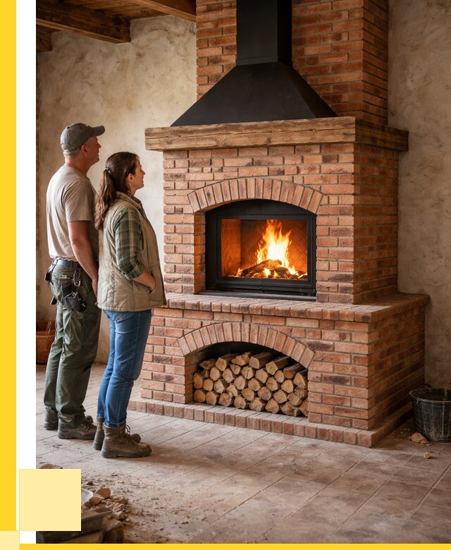 Печи камины из кирпича в Озёрске от 121704 р. | ЭриданОзр