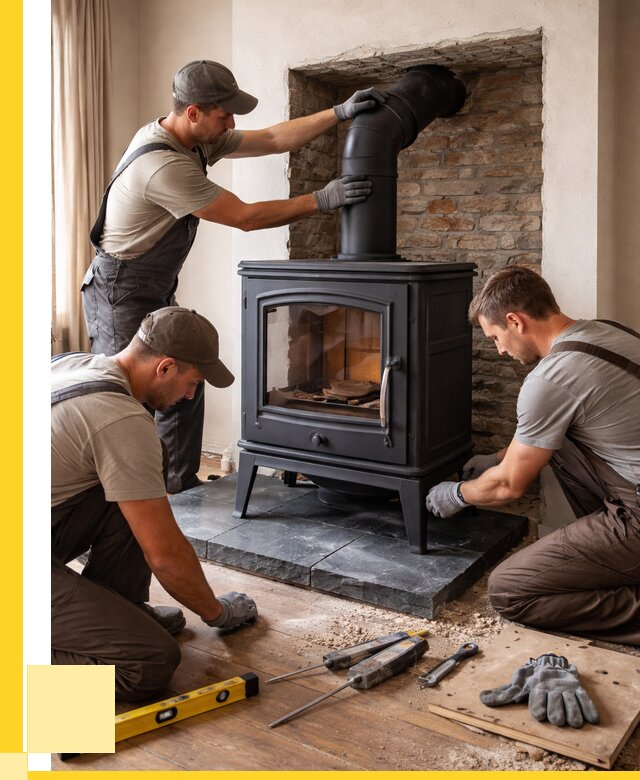 Монтаж печи камина в частном доме в Озёрске от 25355 р. | ЭриданОзр