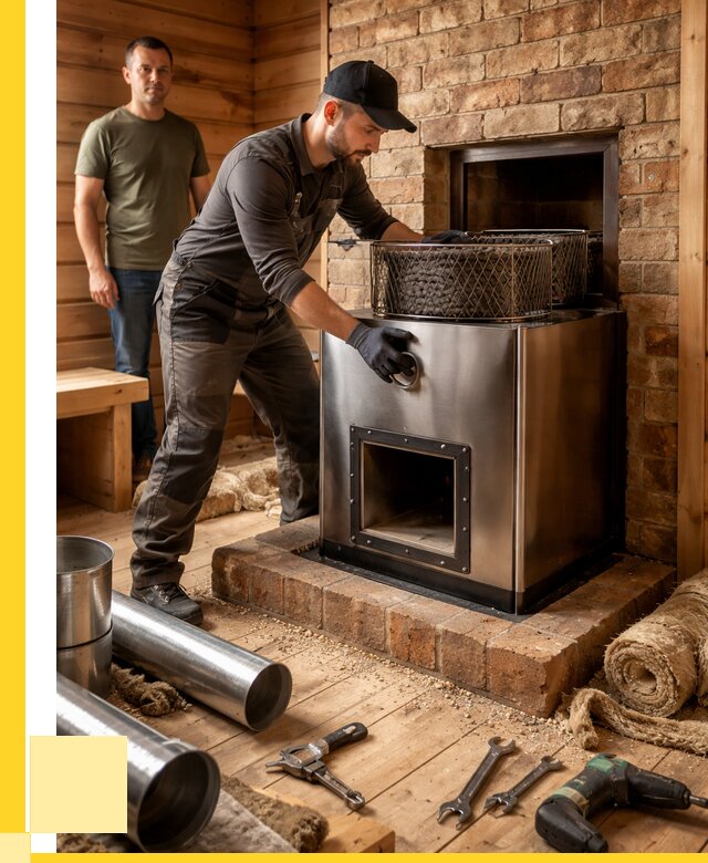 Монтаж банных печей под ключ в Озёрске от 18256 р., ЭриданОзр