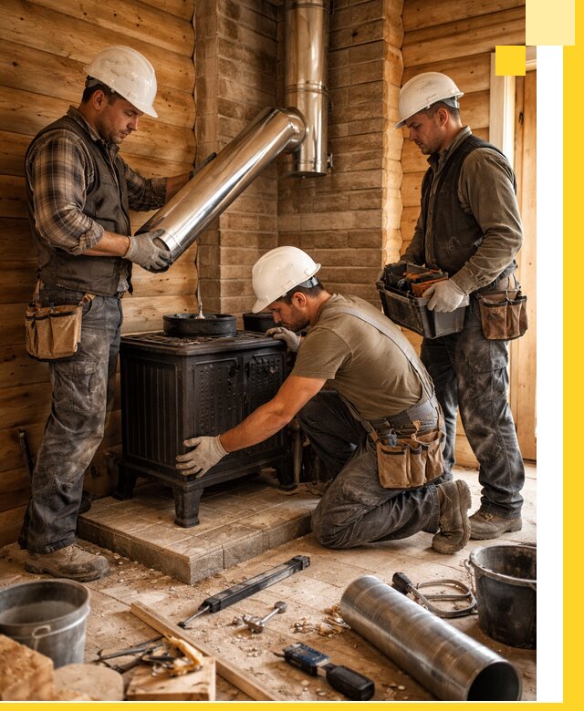 Профессиональный монтаж банных печей и дымоходов в Озёрске