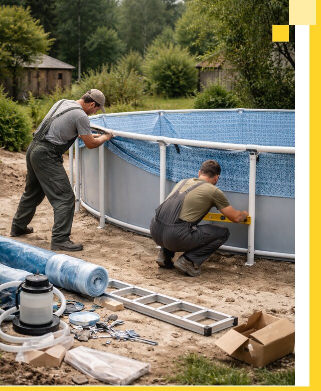 Установка и монтаж каркасных бассейнов в Озёрске под ключ