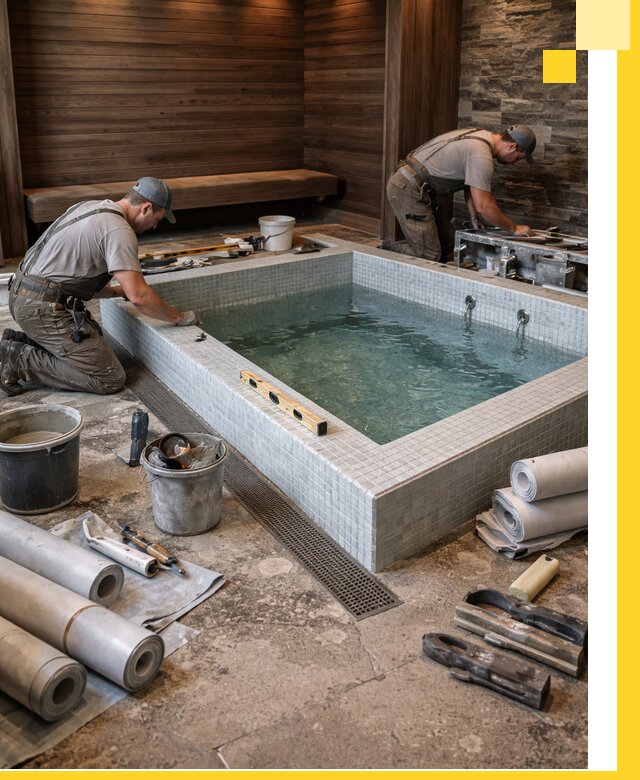 Установка и строительство бассейнов для сауны в Озёрске