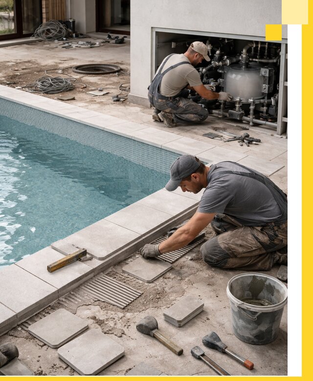 Строительство и монтаж бассейнов в коттедже в Озёрске