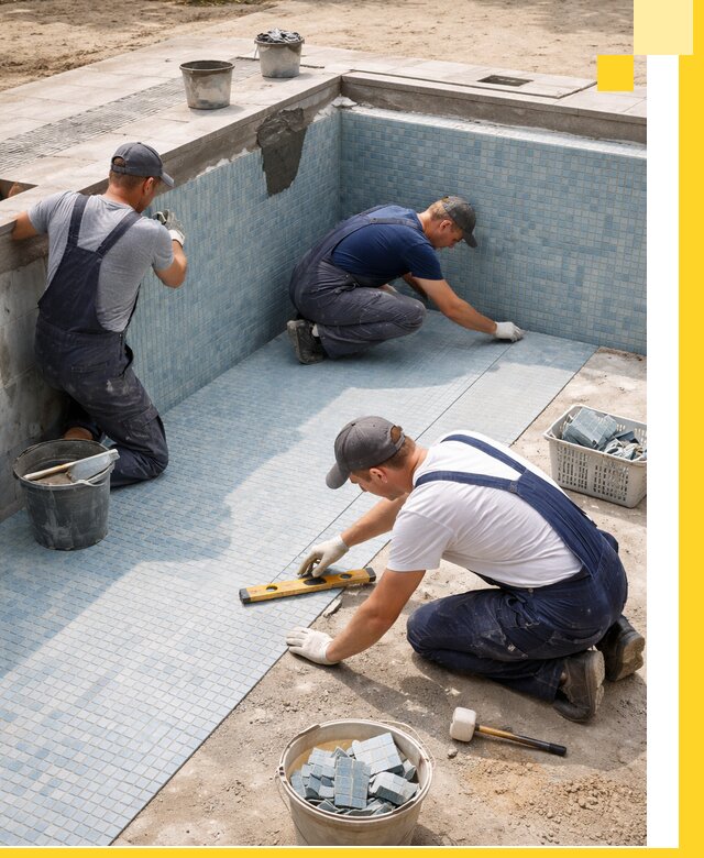 Укладка и установка плитки для бассейнов под ключ в Озёрске