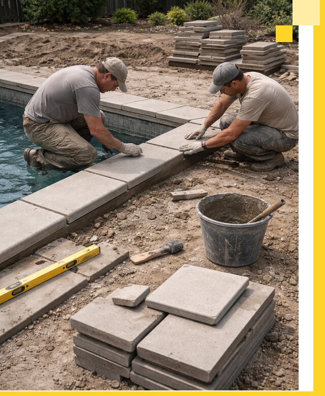 Установка и изготовление копингового камня для бассейнов в Озёрске