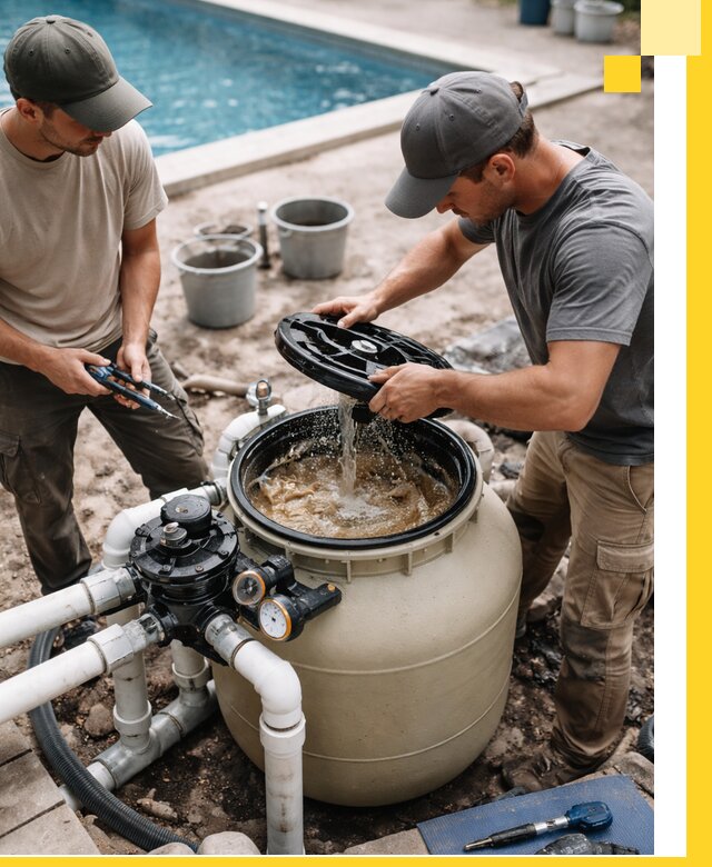 Установка и обслуживание песочных фильтров для бассейнов в Озёрске