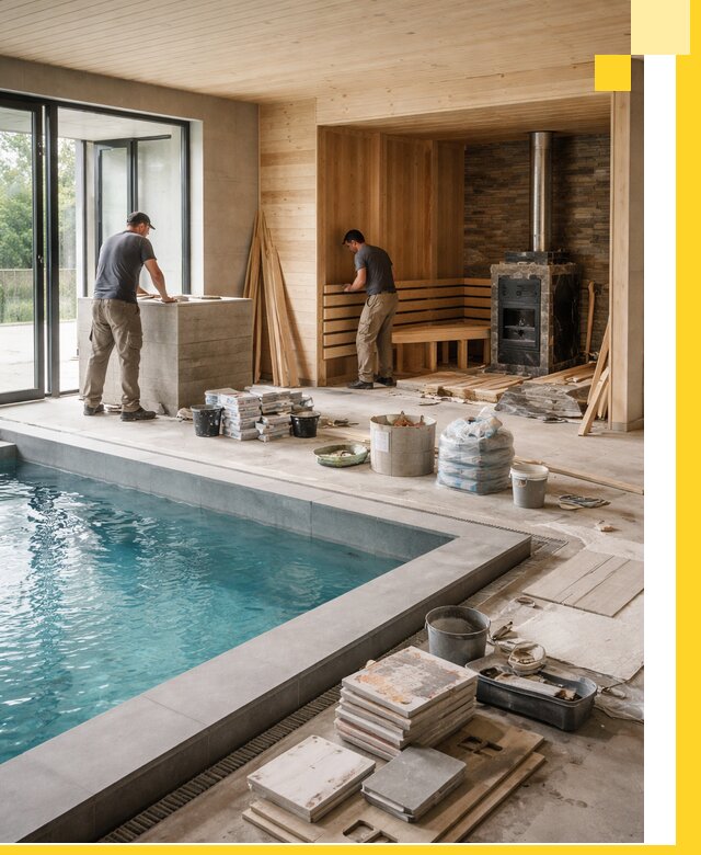 Проектирование и строительство бань с бассейном в Озёрске