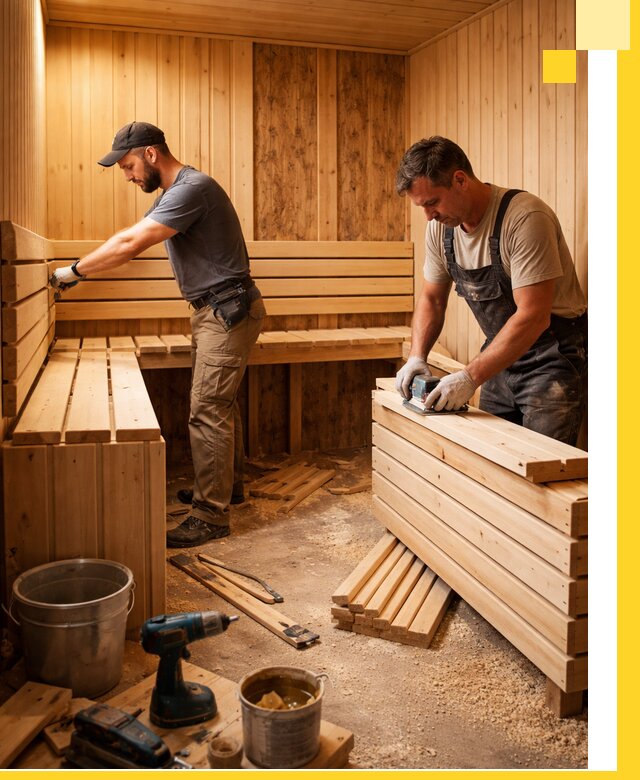 Профессиональный комплексный ремонт саун под ключ в Озёрске