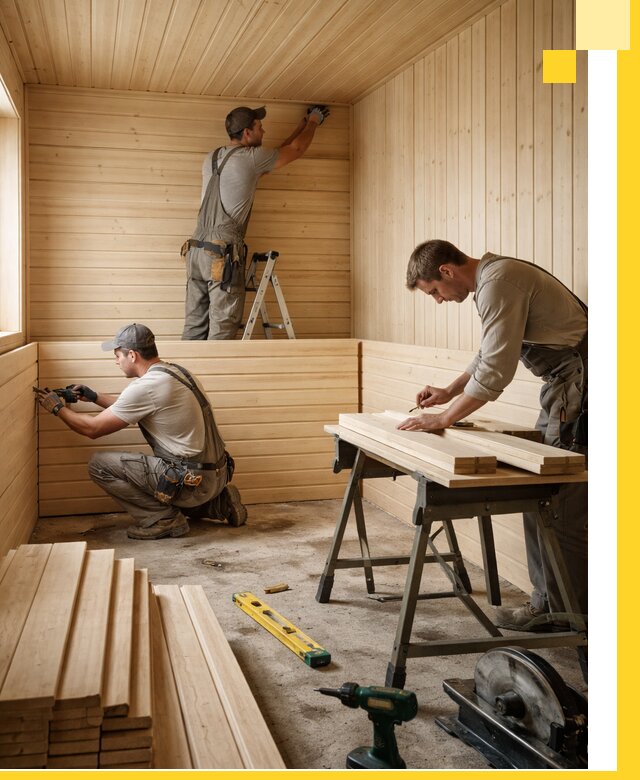 Обшивка саун в Озёрске из натуральной древесины под ключ