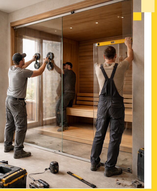 Производство и монтаж стеклянных саун под ключ в Озёрске