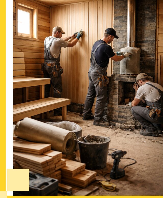 Ремонт бань под ключ в Озёрске от 45639 р. | ЭриданОзр