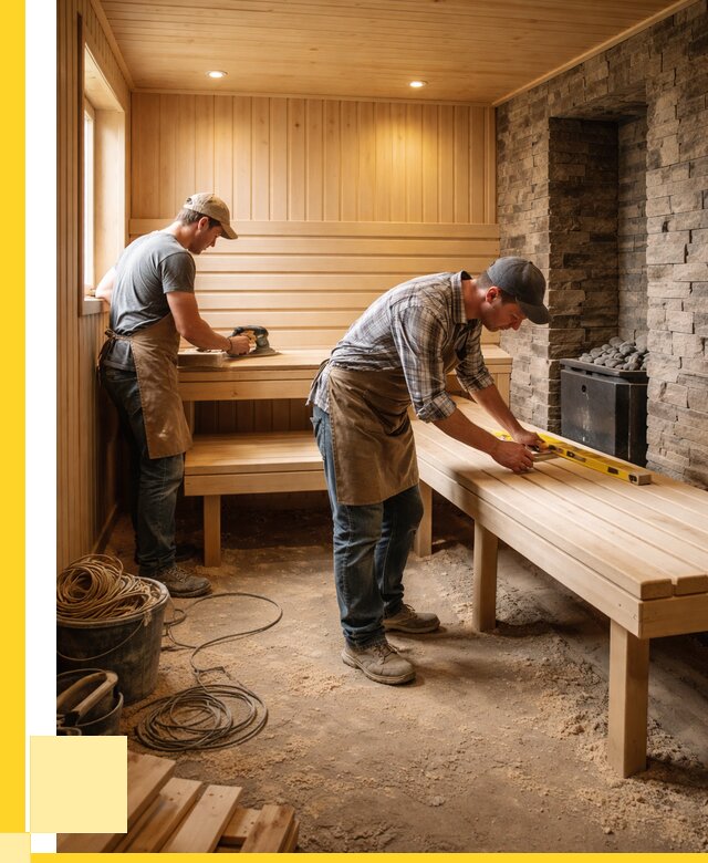 Отделка бани в Озёрске: внутренняя отделка от 3043 р. | ЭриданОзр