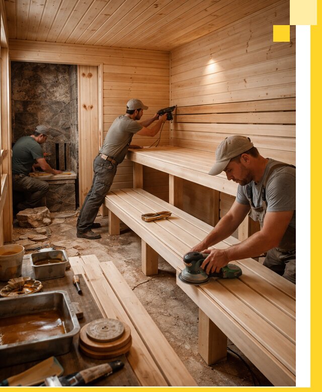 Профессиональная отделка бань в Озёрске под ключ, с гарантией