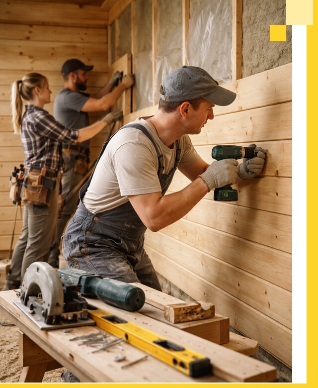 Обшивка бань под ключ в Озёрске: отделка стен и потолков