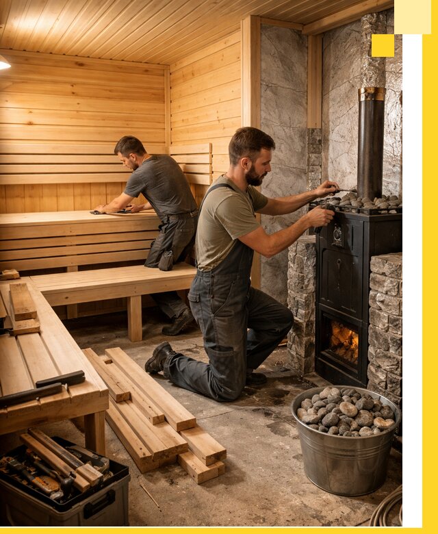 Дизайн и строительство интерьеров бань под ключ в Озёрске