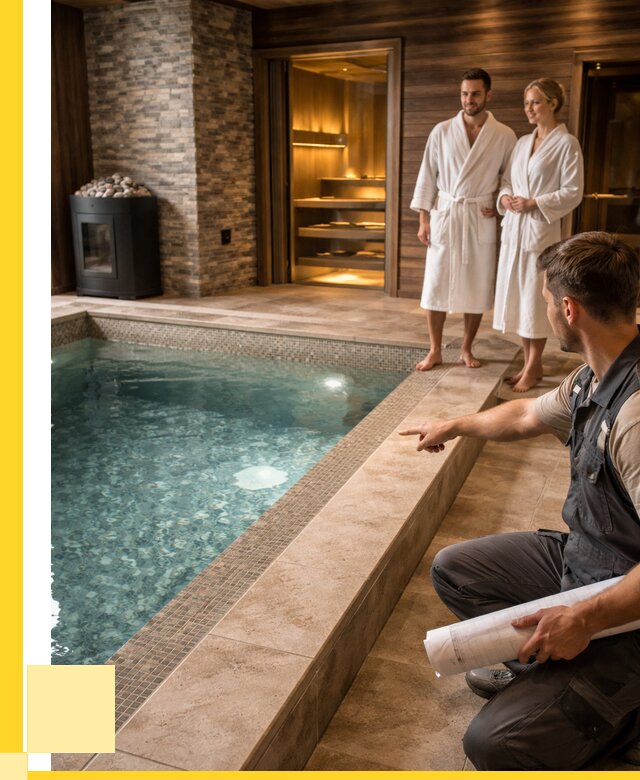 Проект бани с бассейном под ключ в Озёрске от 65923 р. | ЭриданОзр