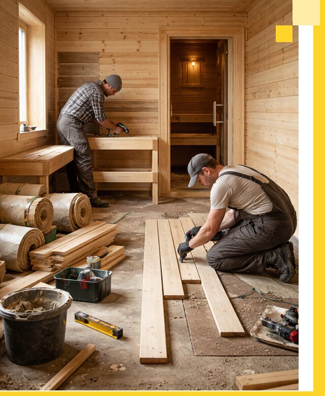 Индивидуальный проект бани с комнатой отдыха под ключ в Озёрске