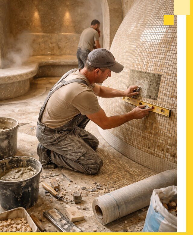 Хамам под ключ в Озёрске: проектирование, строительство, отделка