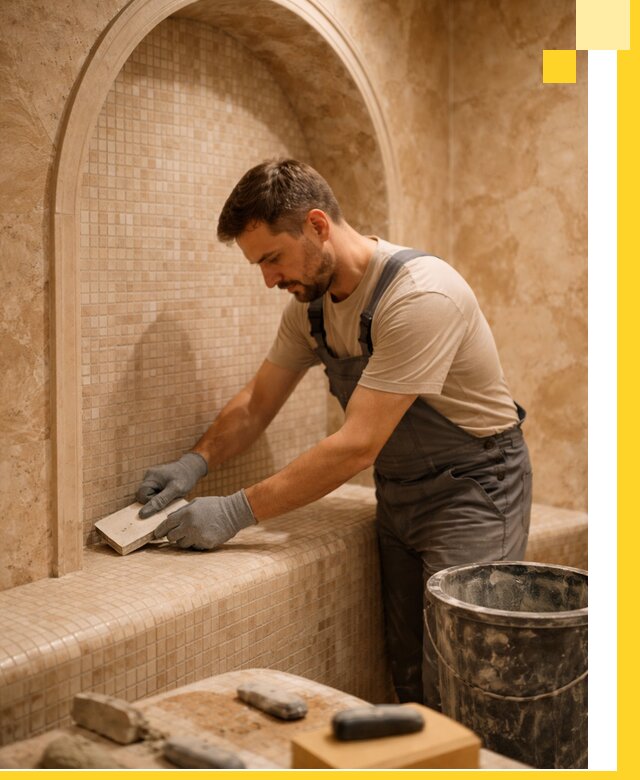 Профессиональная отделка хамамов с мозаикой под ключ в Озёрске