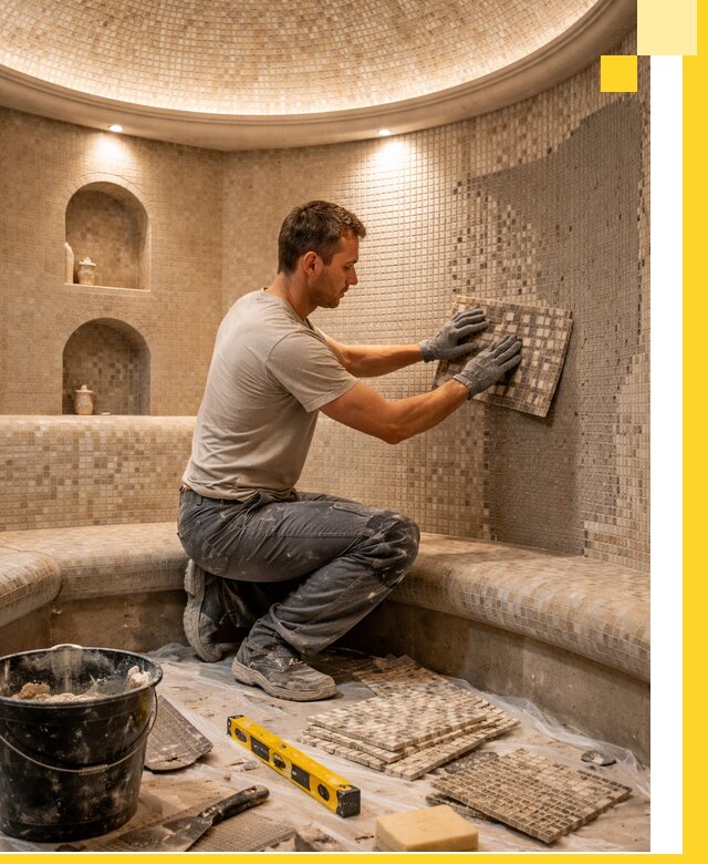 Устройство и монтаж домашнего хамама под ключ в Озёрске