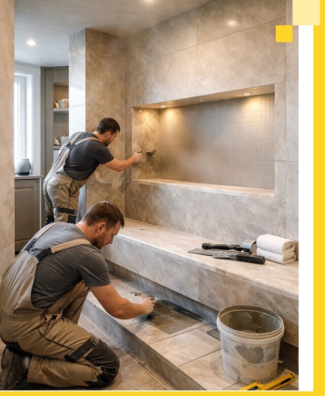 Профессиональное строительство хамама в квартире в Озёрске