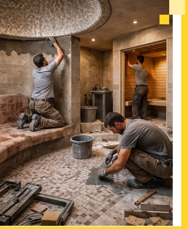 Проект и строительство хамама бани и сауны под ключ в Озёрске