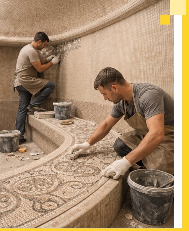 Плитка для хамама в Озёрске, укладка, подбор и поставка